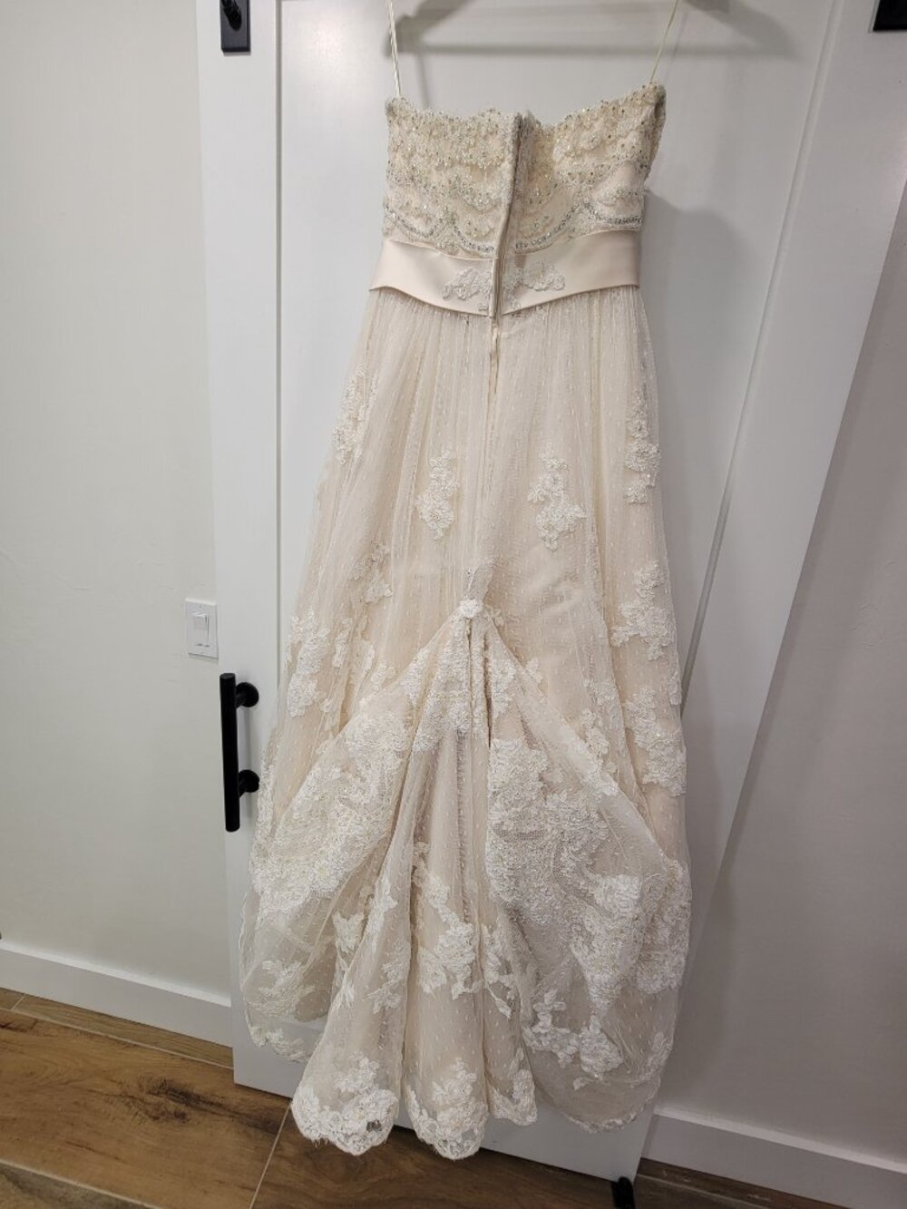 Casablanca Style 1900 Champagne Wedding Dress - Picture 10 of 15